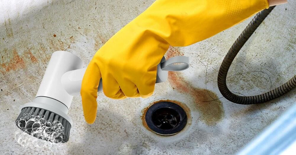 cleaning a sink with HORSEPOWER